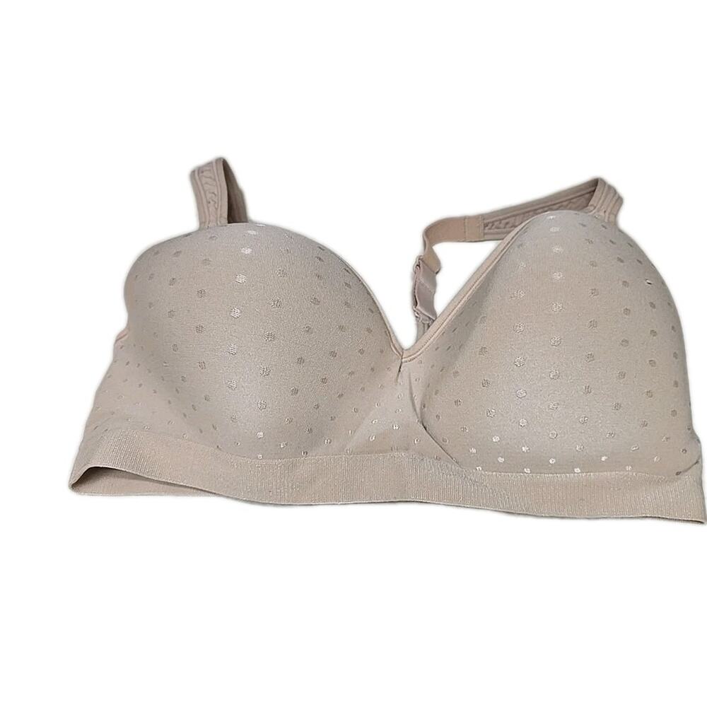 Bali Comfort Revolution Pink Polka Dot Full Coverage Wire Free Bra Size‎ 40D